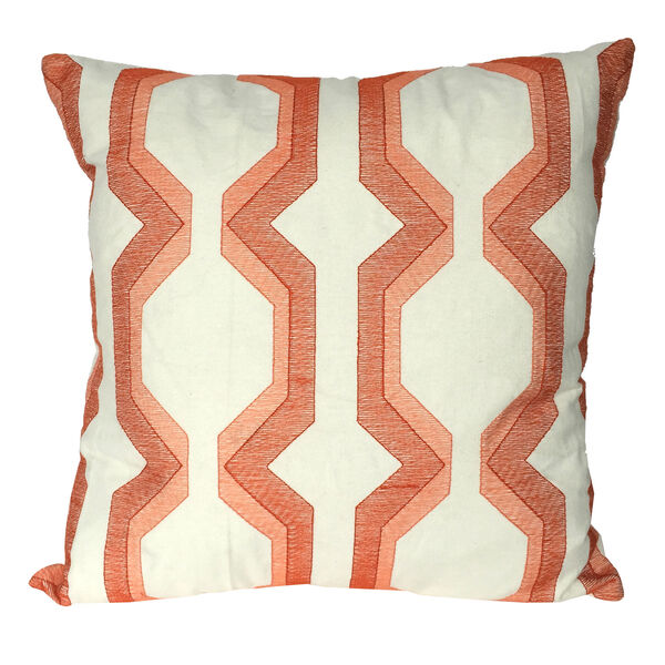 Coral 18-Inch Cotton Pillow, image 1