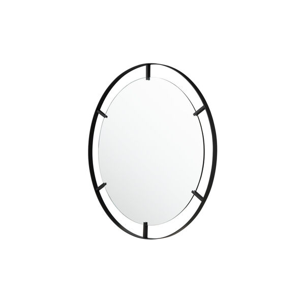 Tabon Black Round Open Frame Wall Mirror, image 2