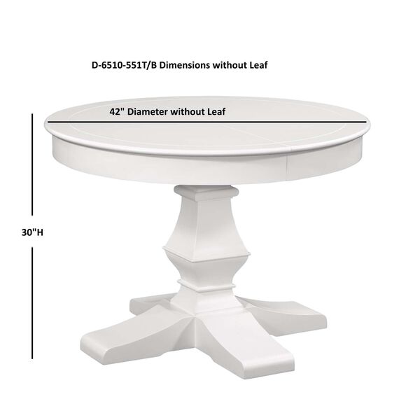 Eggshell White Cottage Traditions Round Pedestal Dining Table, image 4