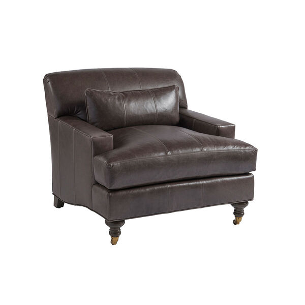 Upholstery Brown Oxford Leather Chair, image 1