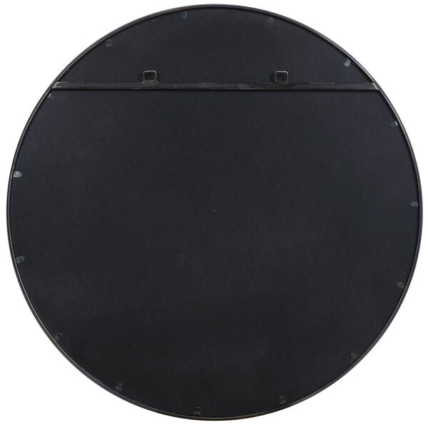 Belham Aged Black Round Mirror, image 4