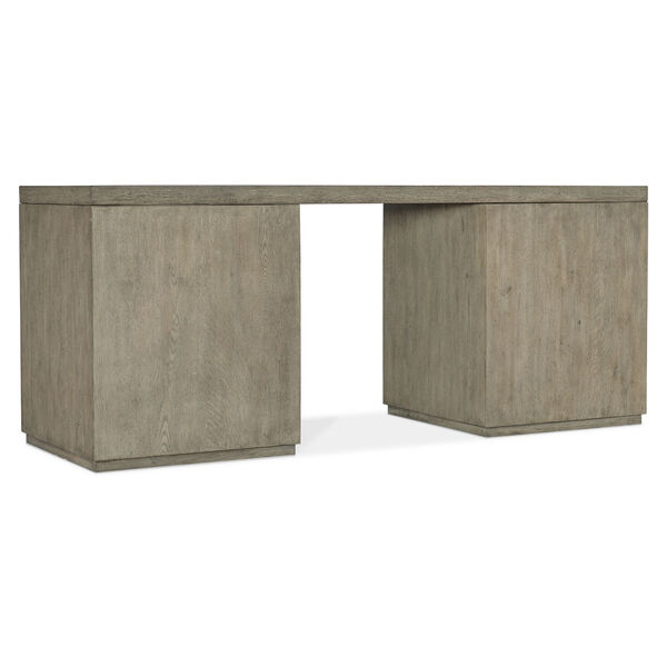 Linville Falls Smoked Gray 72-Inch Desk with Two Files, image 2