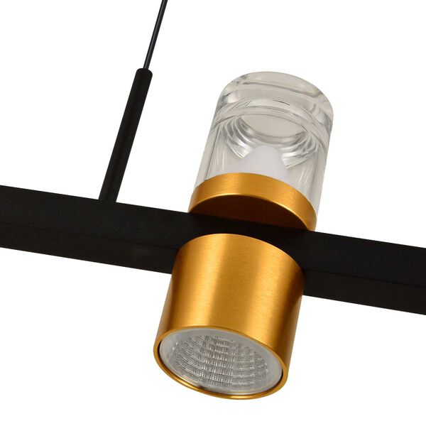 Ellegi Black Adjustable Six-Light Integrated LED Island Chandelier, image 5