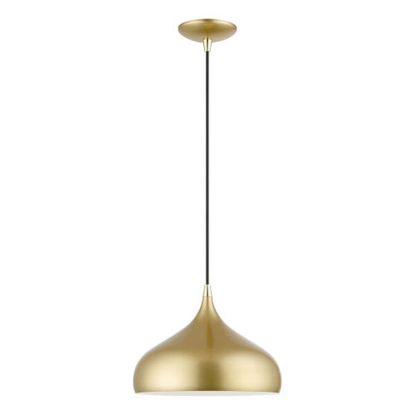 Amador Soft Gold with Polished Brass Accents One-Light Pendant, image 1