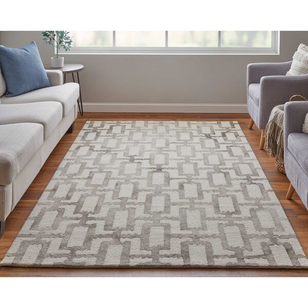 Lorrain Ivory Taupe Rectangular 3 Ft. 6 In. x 5 Ft. 6 In. Area Rug, image 4
