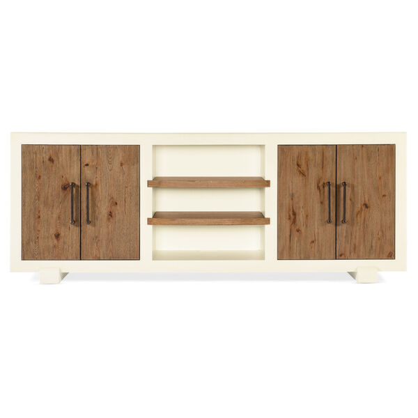 Big Sky Avalanche White and Vintage Natural Tahoe Entertainment Console, image 4