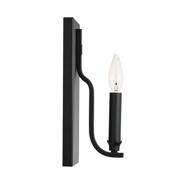 HomePlace Reeves Matte Black Sconce, image 4