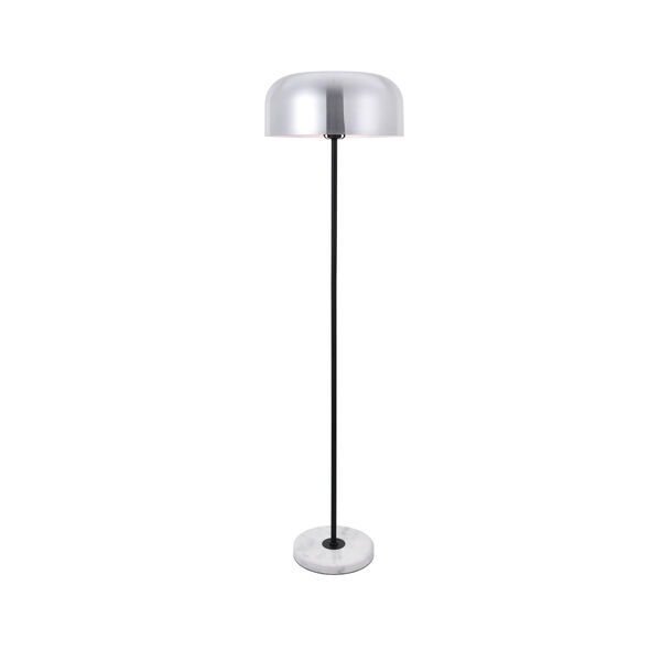 Exemplar Brushed Nickel Black and White 17-Inch One-Light Floor Lamp, image 4