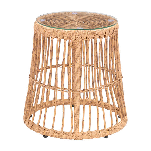 Wendy Natural and Beige Outdoor Side Table, image 2