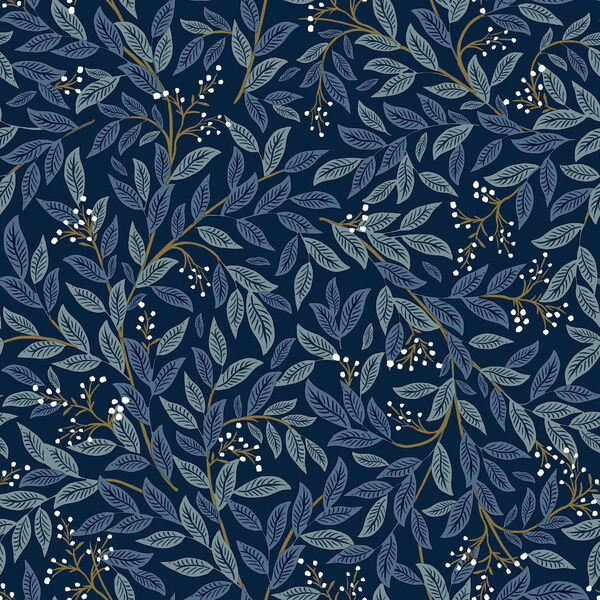 Navy Willowberry Peel and Stick Wallpaper, image 1