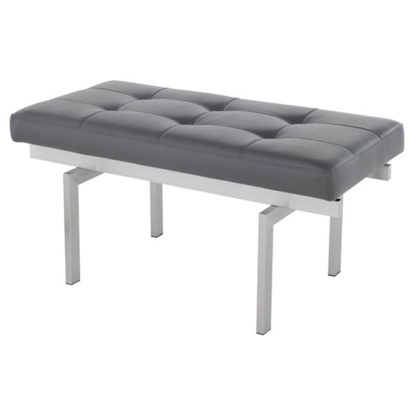 Louve Gray and Silver Bench, image 1