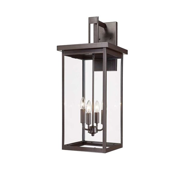Barkeley Powder Coated Bronze 12-Inch Four-Light Outdoor Wall Sconce, image 2