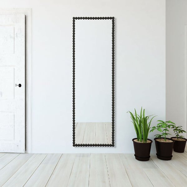 Serna Satin Black Tall Wall Mirror, image 1