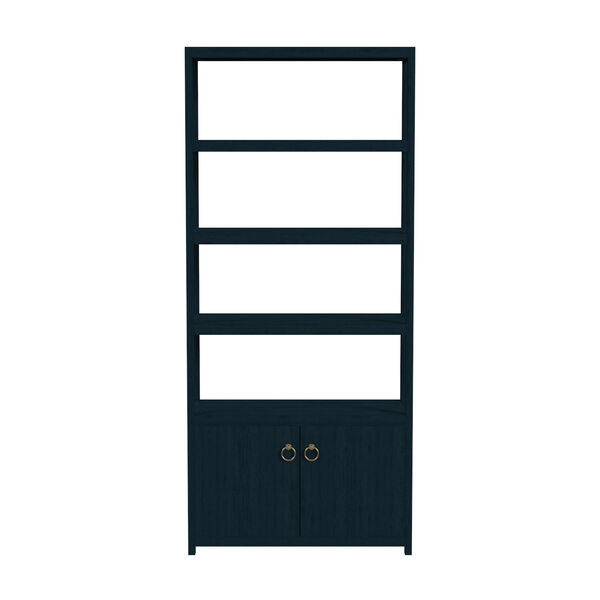 Lark Navy Blue Etagere Bookcase Cabinet, image 3