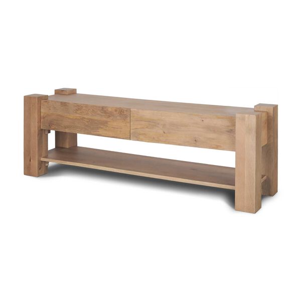 Beth Light Brown Wood Media Console, image 1