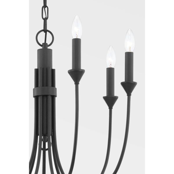 Cate Forged Iron Seven-Light Chandelier, image 3