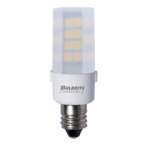 Pack of 2 Frost LED T4 40 Watt Equivalent Mini Candelabra Base Soft White 340 Lumens Light Bulbs, image 1