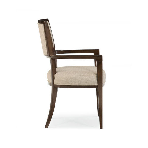 Modern Streamline Beige Moderne Arm Chair, image 6