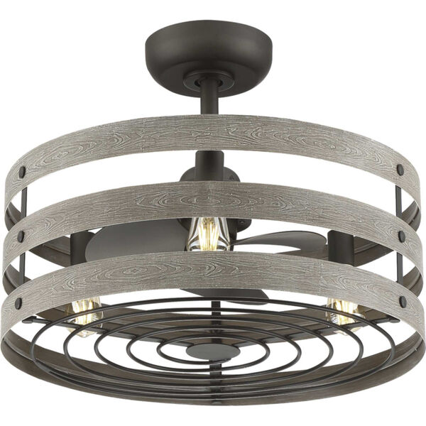 P250012-143-22 Gulliver Graphite 24-Inch Three-Light LED Ceiling Fan, image 5