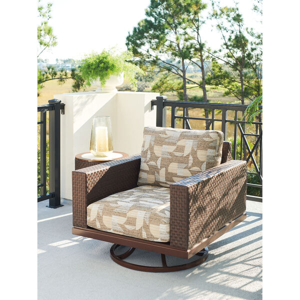 Abaco Walnut Swivel Lounge Chair, image 3