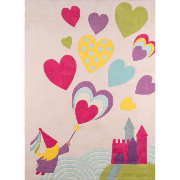 Lil Mo Whimsy Fairy Princess Pink Rectangular: 2 Ft. x 3 Ft. Rug, image 1