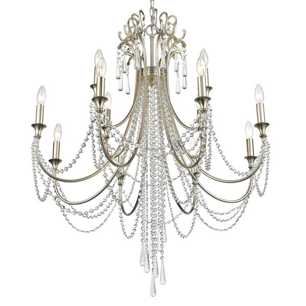 Arcadia Antique Silver 12-Light Chandeliers, image 3