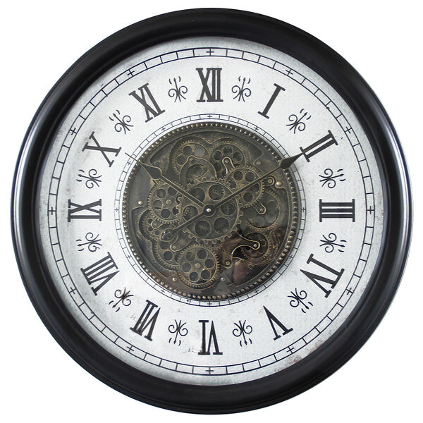 Classic Chic Wall Clock with Gears, image 1