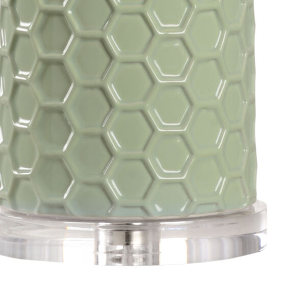 Shayla Copas Pistachio Glaze and Clear One-Light Honeycomb Table Lamp, image 2