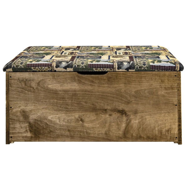 Homestead Stain and Lacquer Blanket Chest with Woodland Upholstery, image 6