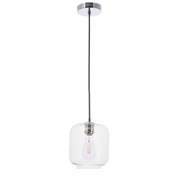Collier Chrome Seven-Inch One-Light Mini Pendant with Clear Glass, image 3