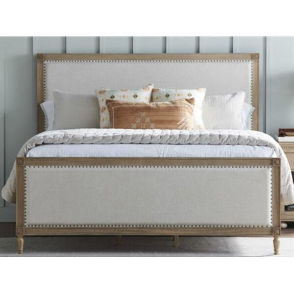 Universal Furniture Brown Farmhouse, Wooden Upholstered King Bed