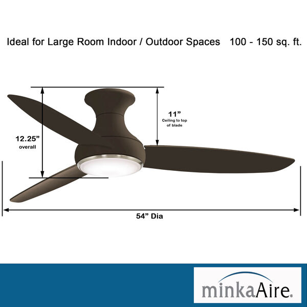 Concept III Oil Rubbed Bronze 54-Inch LED Smart Ceiling Fan, image 3