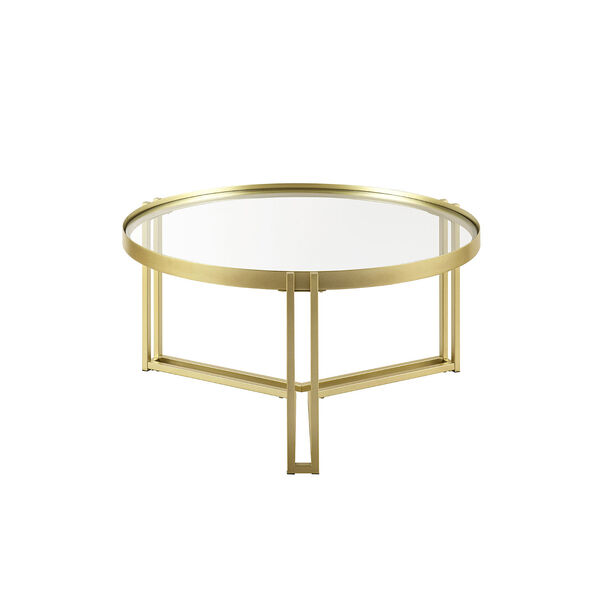 Kendall Gold Tri-Leg Round Coffee Table, image 6