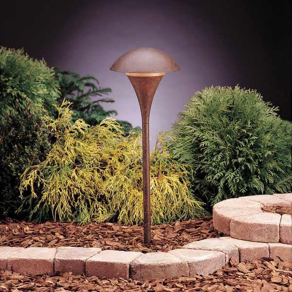 Textured Tannery Bronze Line Voltage One-Light Landscape Path Light, image 1