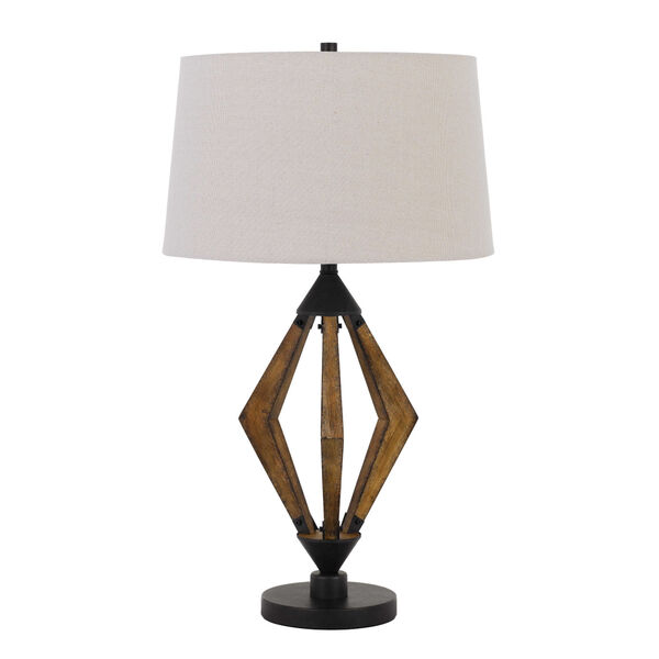 Valence Black and Natural One-Light Table lamp, image 1