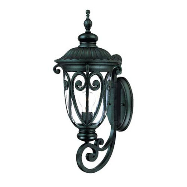 Naples Matte Black One-Light 22.75-Inch Outdoor Wall Mount, image 1