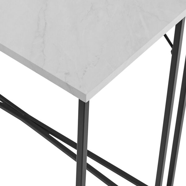 Luxe Faux White Marble Writing Desk, image 5