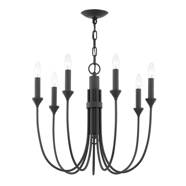 Cate Forged Iron Seven-Light Chandelier, image 1