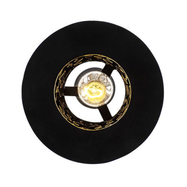 Estela Matte Black French Gold One-Light Mini Pendant, image 3
