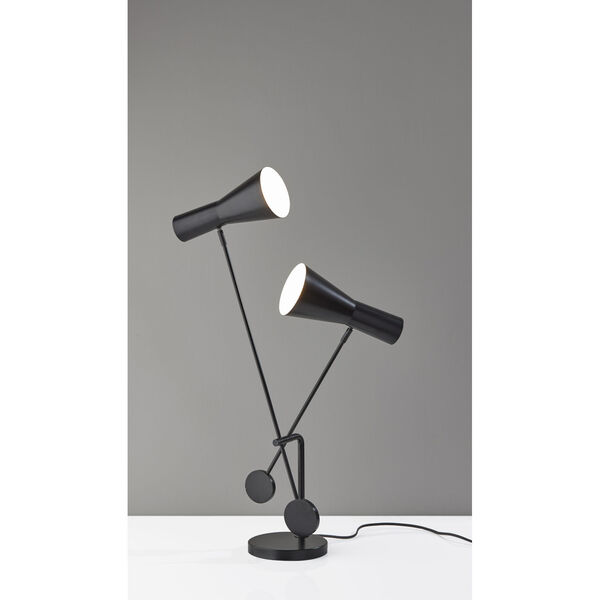 Bond Black Two-Light Desk Lamp, image 5