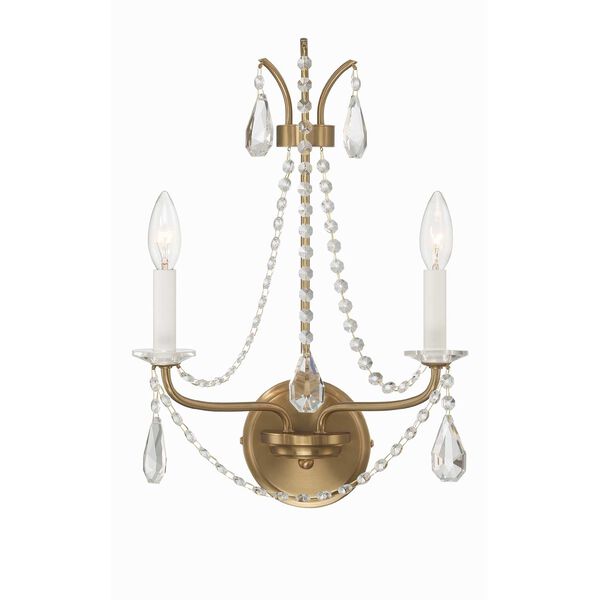 Karrington Aged Brass Two-Light Wall Sconce, image 1