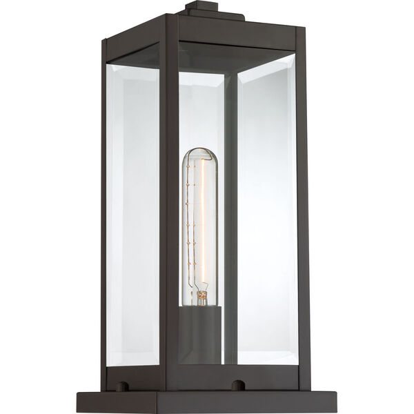 Westover Western Bronze One-Light Outdoor Pier Base with Clear Beveled Glass, image 4
