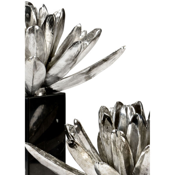 Black and White  Water Lilies, Set of 2, image 2