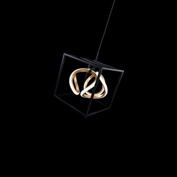 Sinclair Black Gold Leaf LED ADA Pendant, image 5