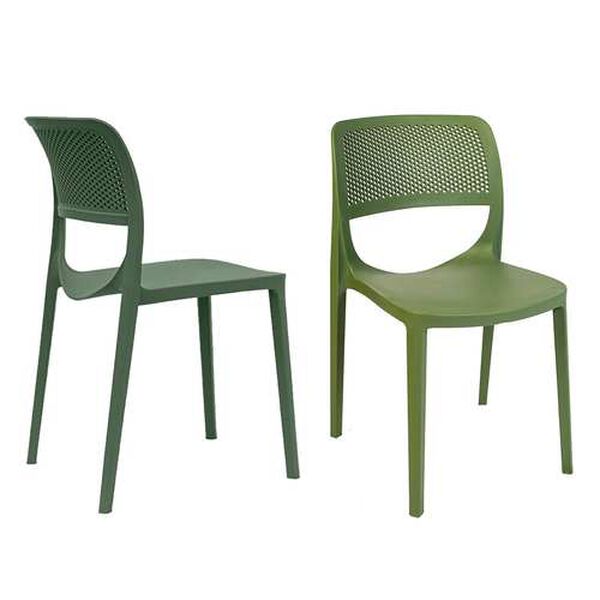 Mila Outdoor Stackable Side Chair, Set of Four, image 1