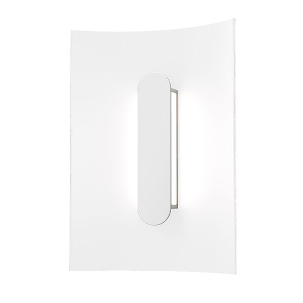 Tairu Textured White 8-Inch LED Sconce, image 1
