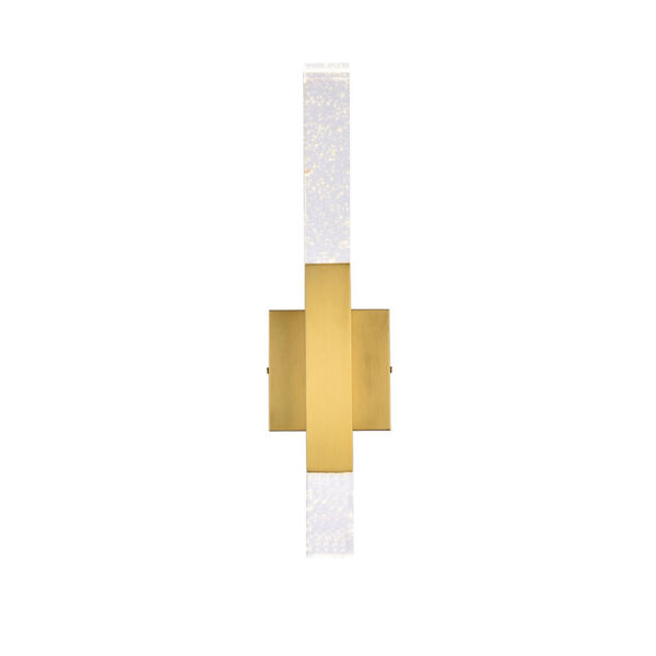Ruelle Gold Two-Light LED Wall Sconce with Royal Cut Clear Crystal, image 1