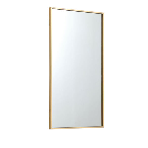 Eternity Brass 20-Inch Rectangular Mirror with Metal Frame, image 4