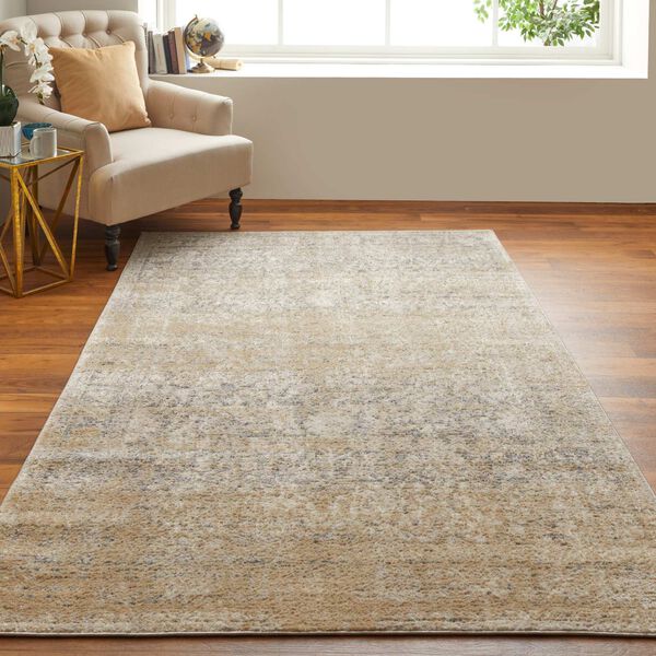 Camellia Casual Floral Botanical Gray Ivory Area Rug, image 3