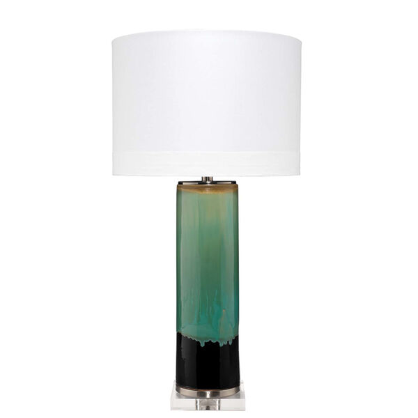 Wythe Aqua Black with Cream Glaze One-Light Table Lamp, image 1
